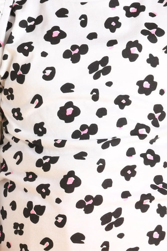 LEOPARD LONG SLEEVE T-SHIRT - WHITE - Anthrilo Design House