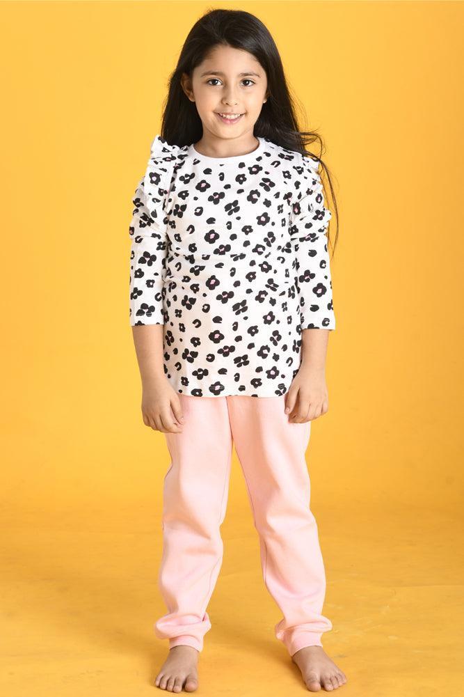 LEOPARD LONG SLEEVE T-SHIRT - WHITE - Anthrilo Design House