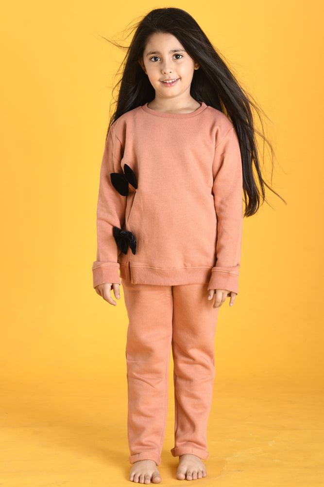 SAND BOW FLEECE SWEATSHIRT JOGGER SET - SAND - Anthrilo Design House