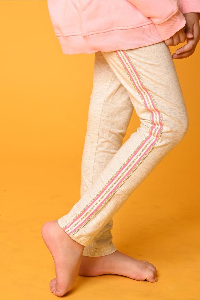 PINK GLITTER TAPE LEGGINGS - Anthrilo Design House