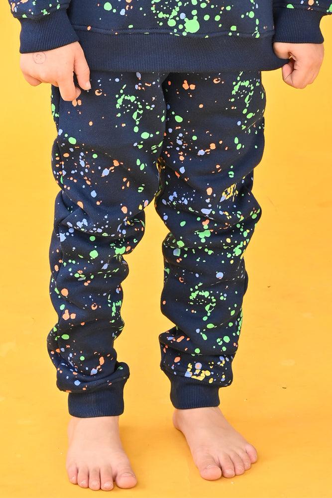 PAINT SPLAT FLEECE JOGGER - NAVY - Anthrilo Design House