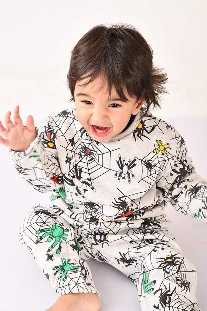 SPIDER PRINT SWEATSHIRT AND JOGGER SET