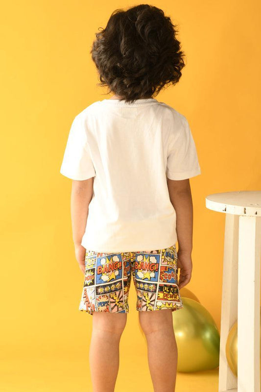 PAINT SPLASH SHORT SLEEVES TSHIRT - WHITE - Anthrilo Design House