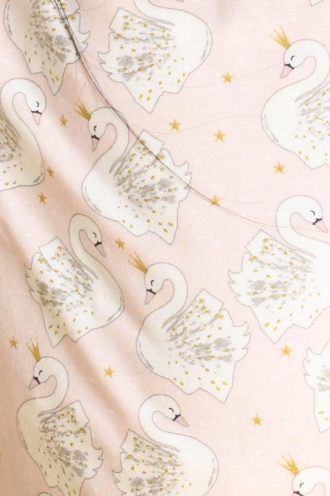 SWAN LONG SLEEVES PYJAMA SET - PINK - Anthrilo Design House