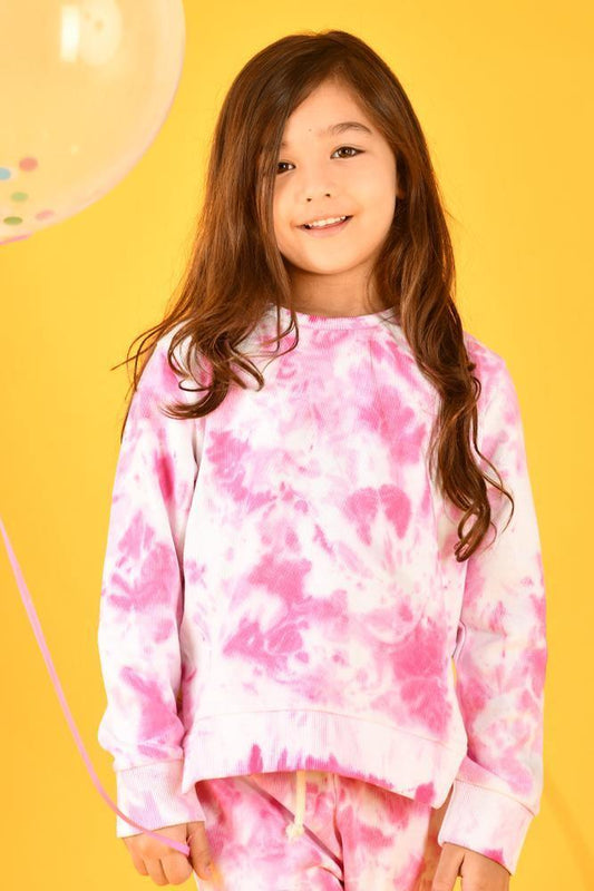 PINK TIE DYE SWEATSHIRT JOGGER SET (TERRY) - Anthrilo