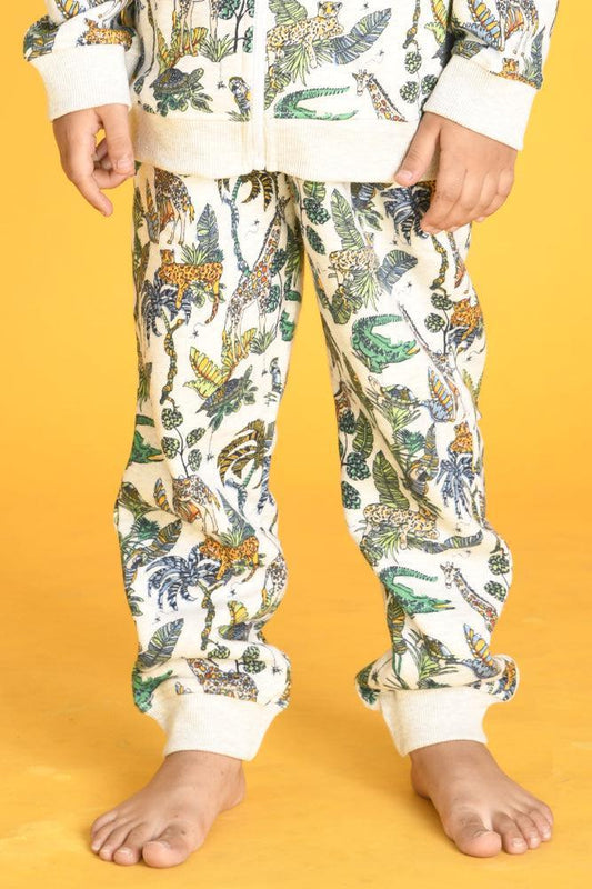 JUNGLE FLEECE BOYS JOGGER - WHITE - Anthrilo Design House