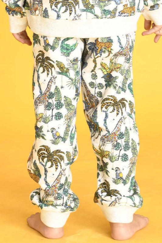JUNGLE FLEECE BOYS JOGGER - WHITE - Anthrilo Design House