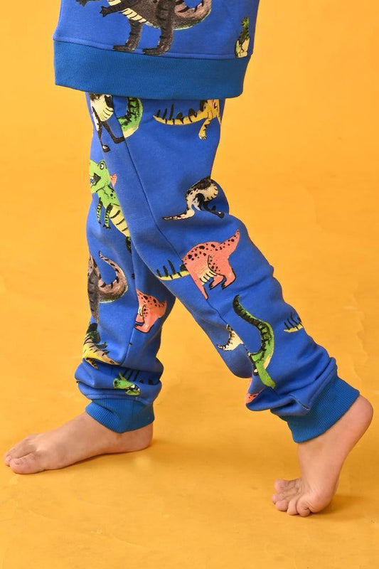 DINOSAUR FLEECE JOGGER - BLUE - Anthrilo Design House