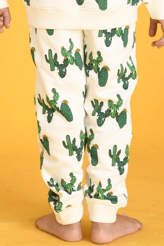 CACTUS FLEECE JOGGER - WHITE - Anthrilo Design House