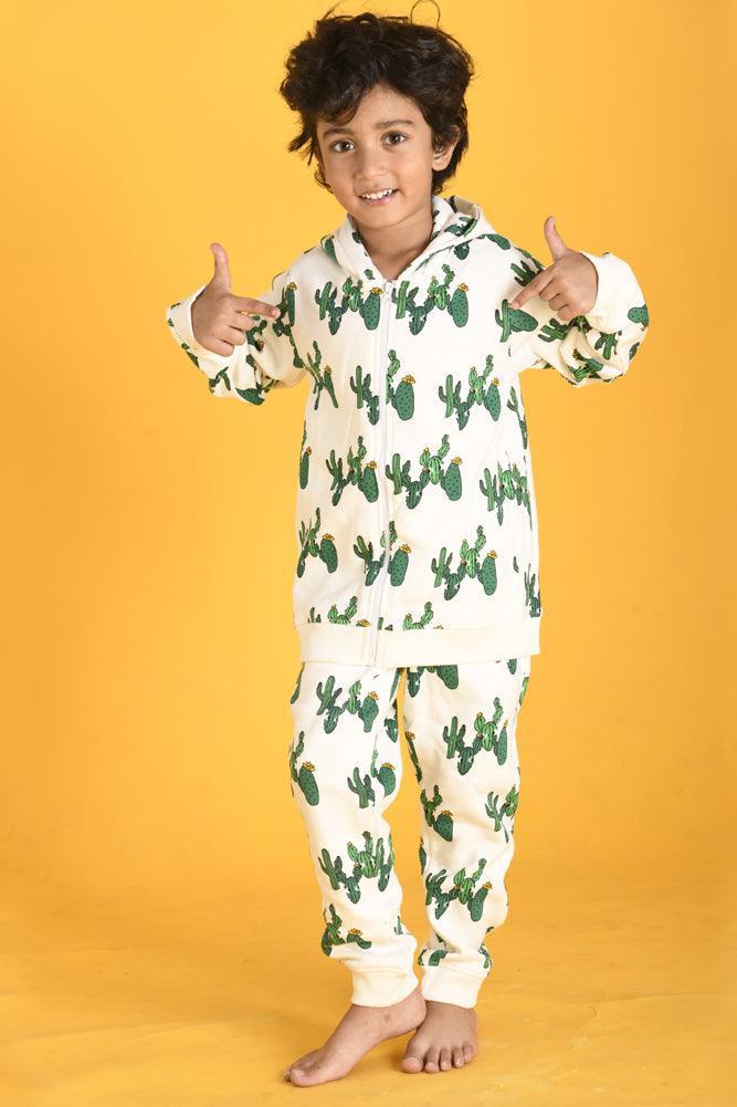 CACTUS FLEECE JOGGER - WHITE - Anthrilo Design House