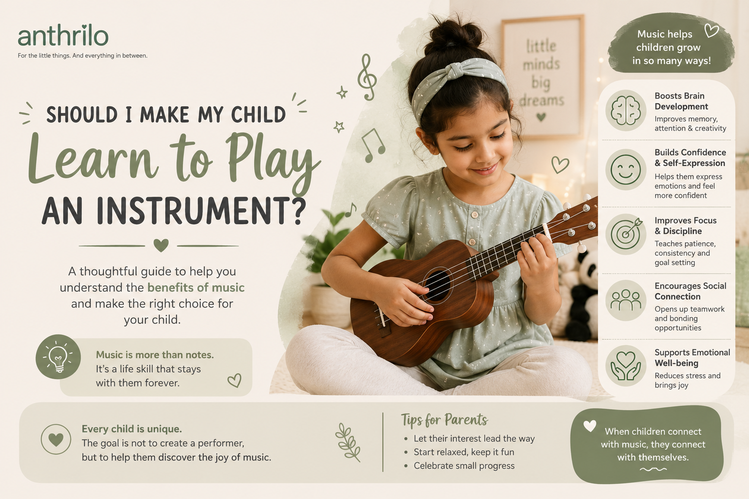 Should I make my child learn to play an instrument?