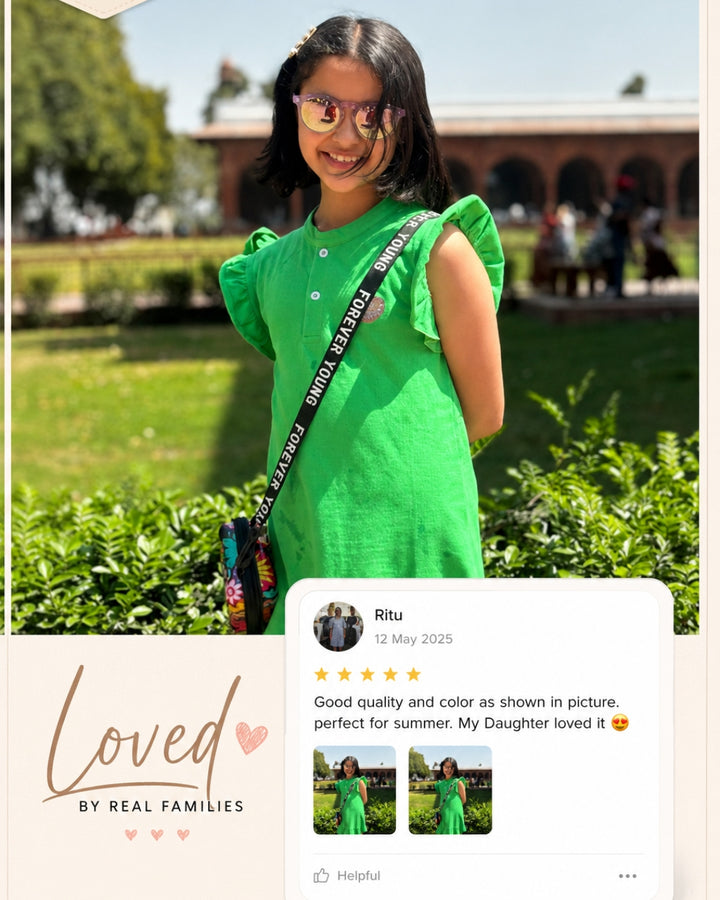 Green Heart Dress - Green
