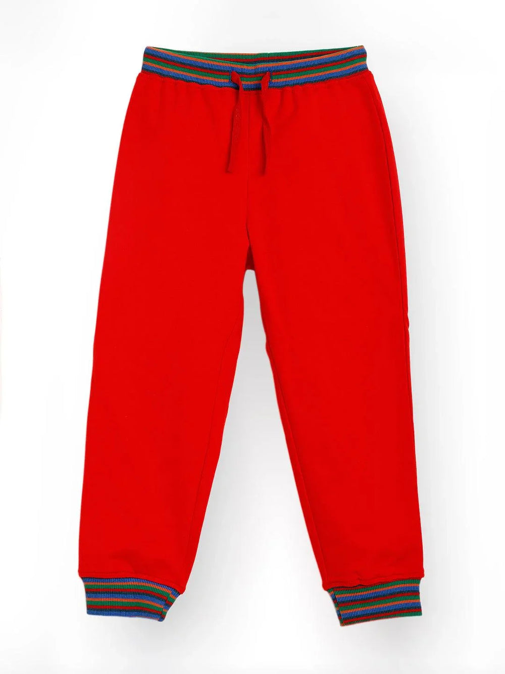 RED JOGGER WITH STRIPED RIB - RED - Anthrilo 