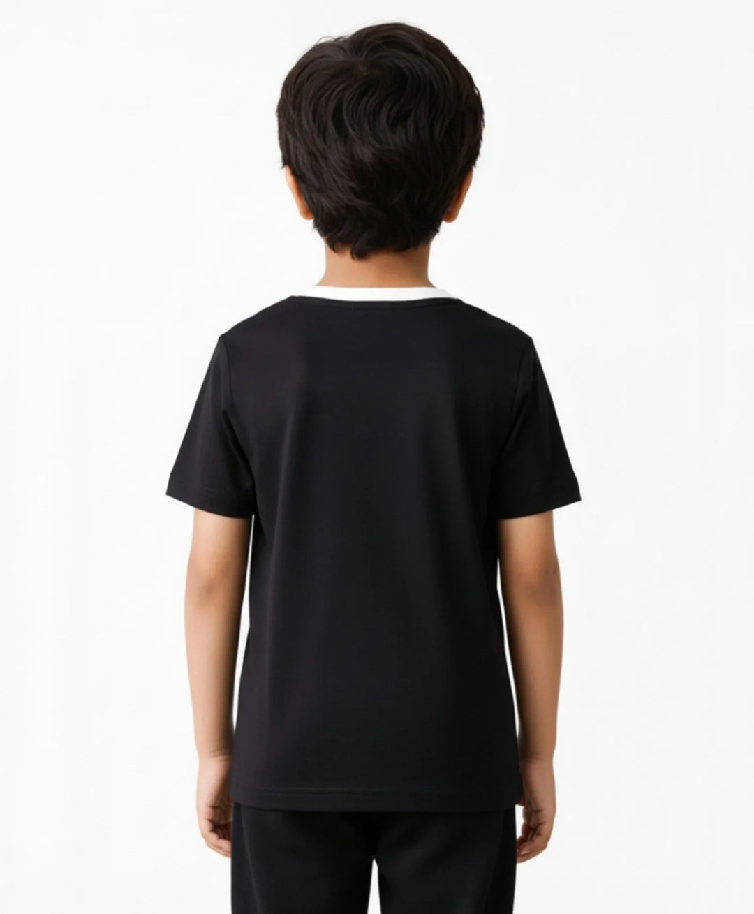 BLACK ENGLAND STRIPE SHORT SLEEVE T-SHIRT - BLACK - Anthrilo 