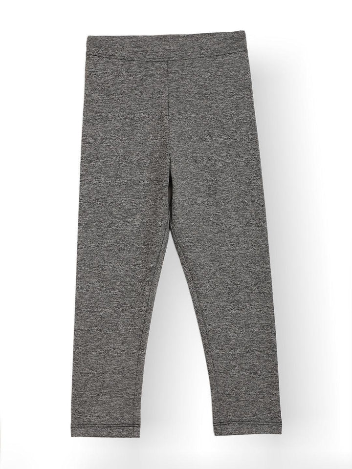 BLACK MELANGE SPORTY LEGGINGS - BLACK - Anthrilo 