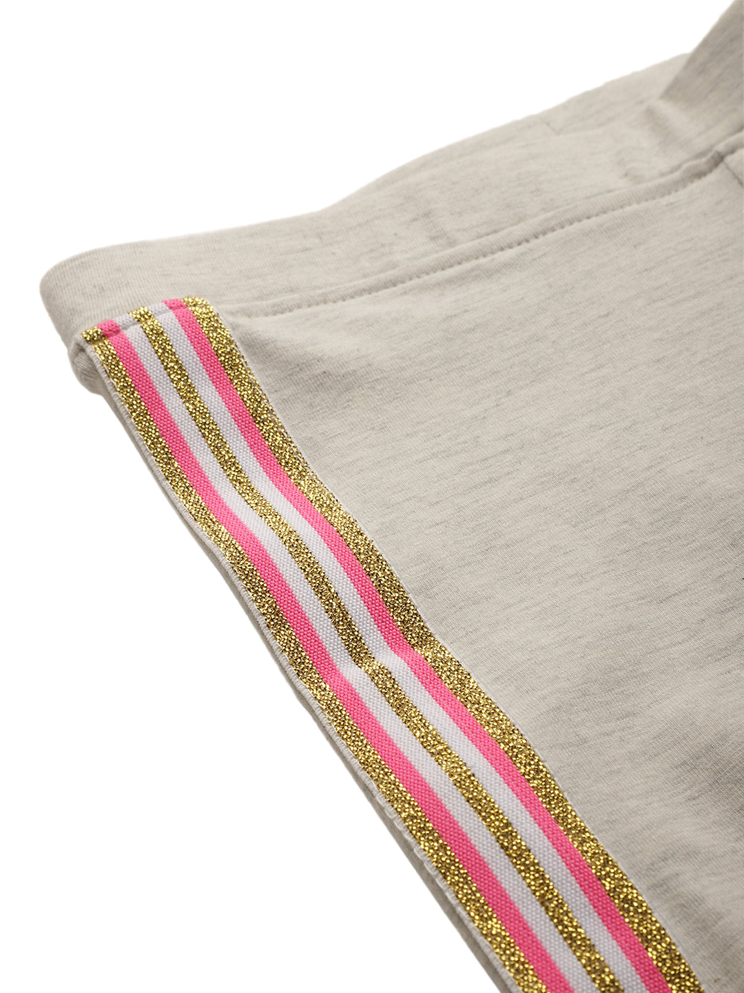 NEW SUMMER PINK GLITTER TAPE GIRLS LEGGINGS - GREY