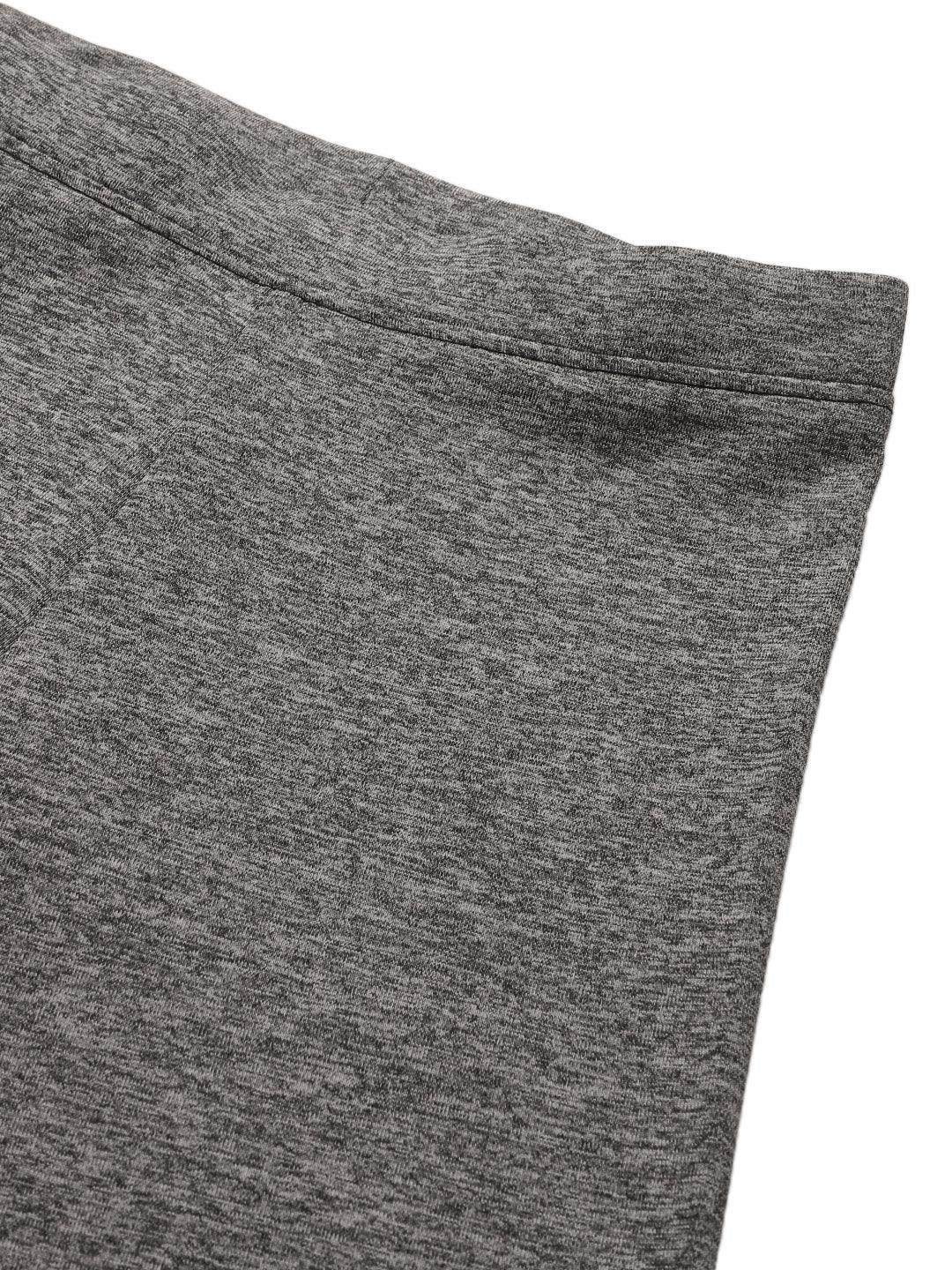 BLACK MELANGE SPORTY LEGGINGS - BLACK - Anthrilo 