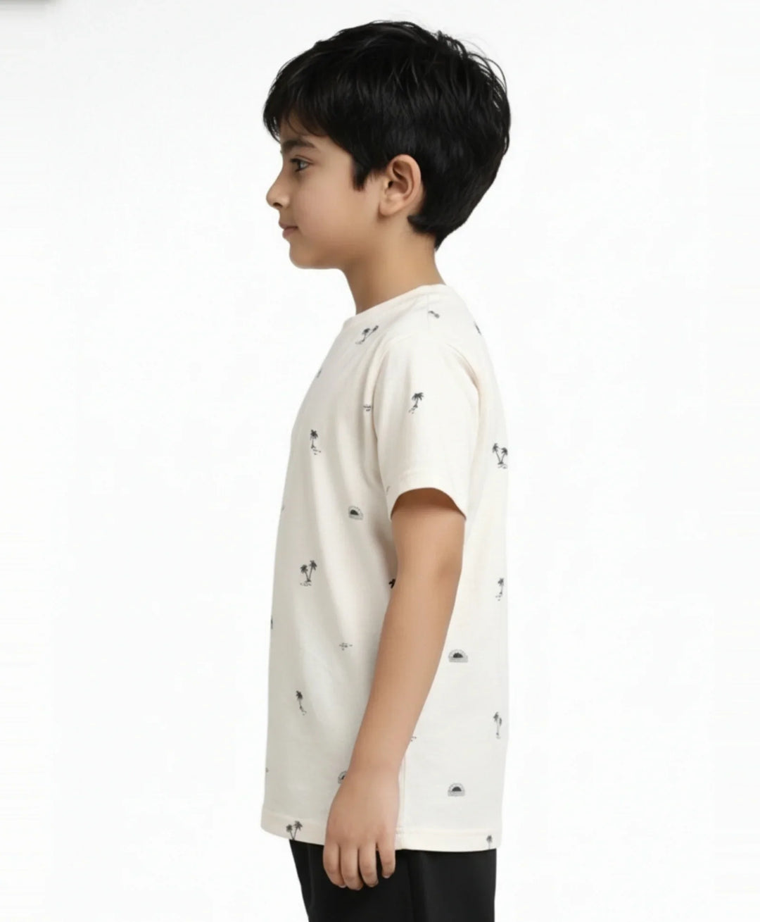 PALM SHORT SLEEVES TSHIRT - WHITE - Anthrilo 