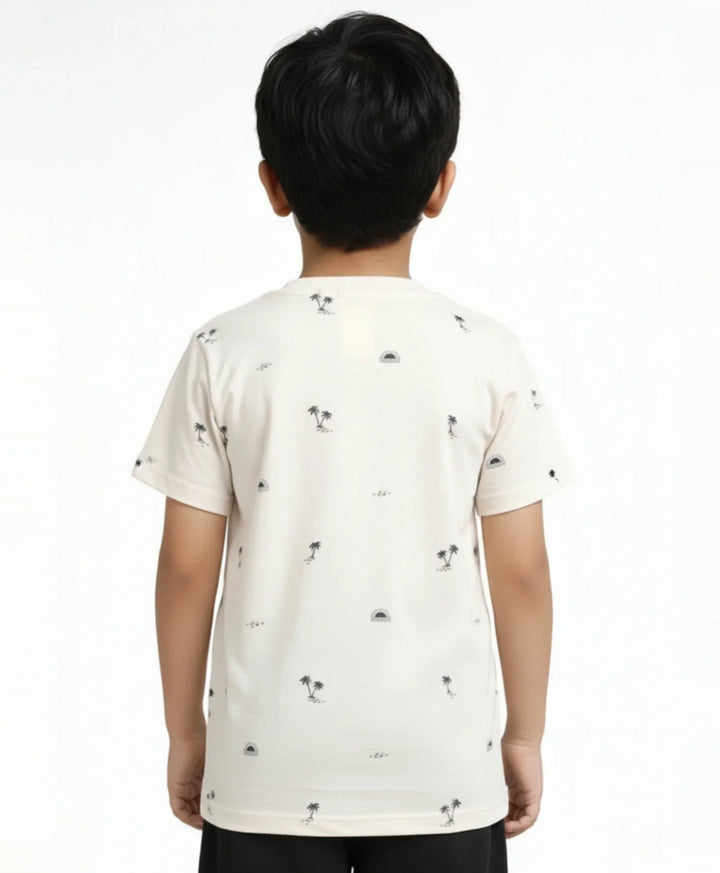 PALM SHORT SLEEVES TSHIRT - WHITE - Anthrilo 
