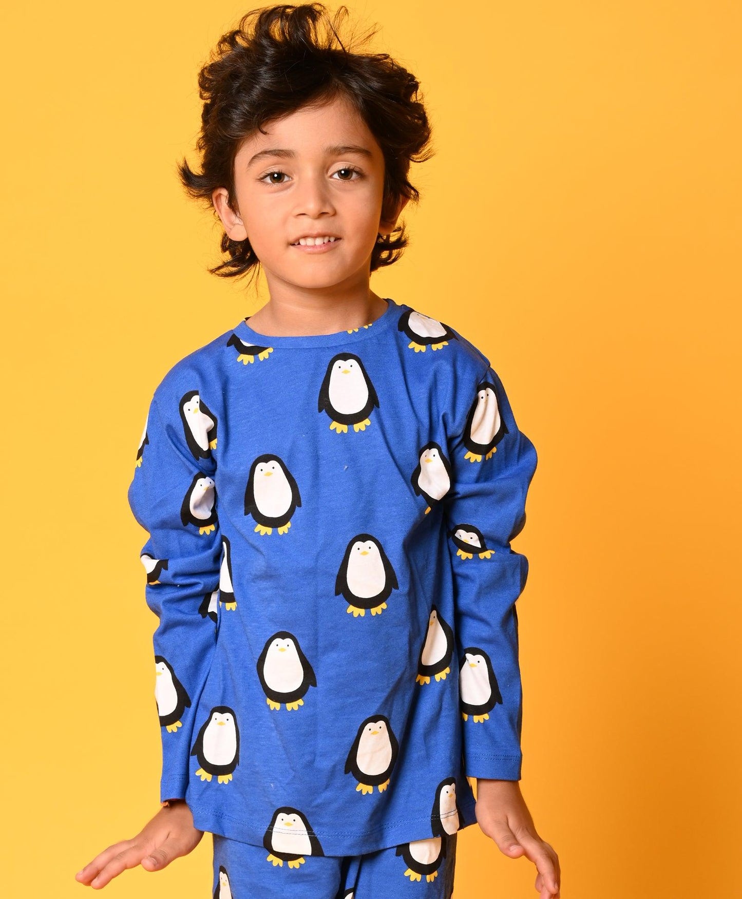 PENGUIN BOYS LONG SLEEVES PYJAMA SET - BLUE