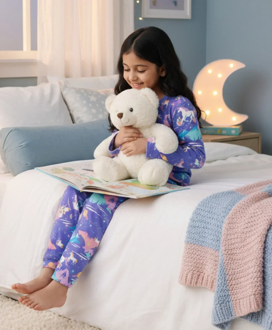 UNICORN PLANET LONG SLEEVES PYJAMA SET - PURPLE - Anthrilo 