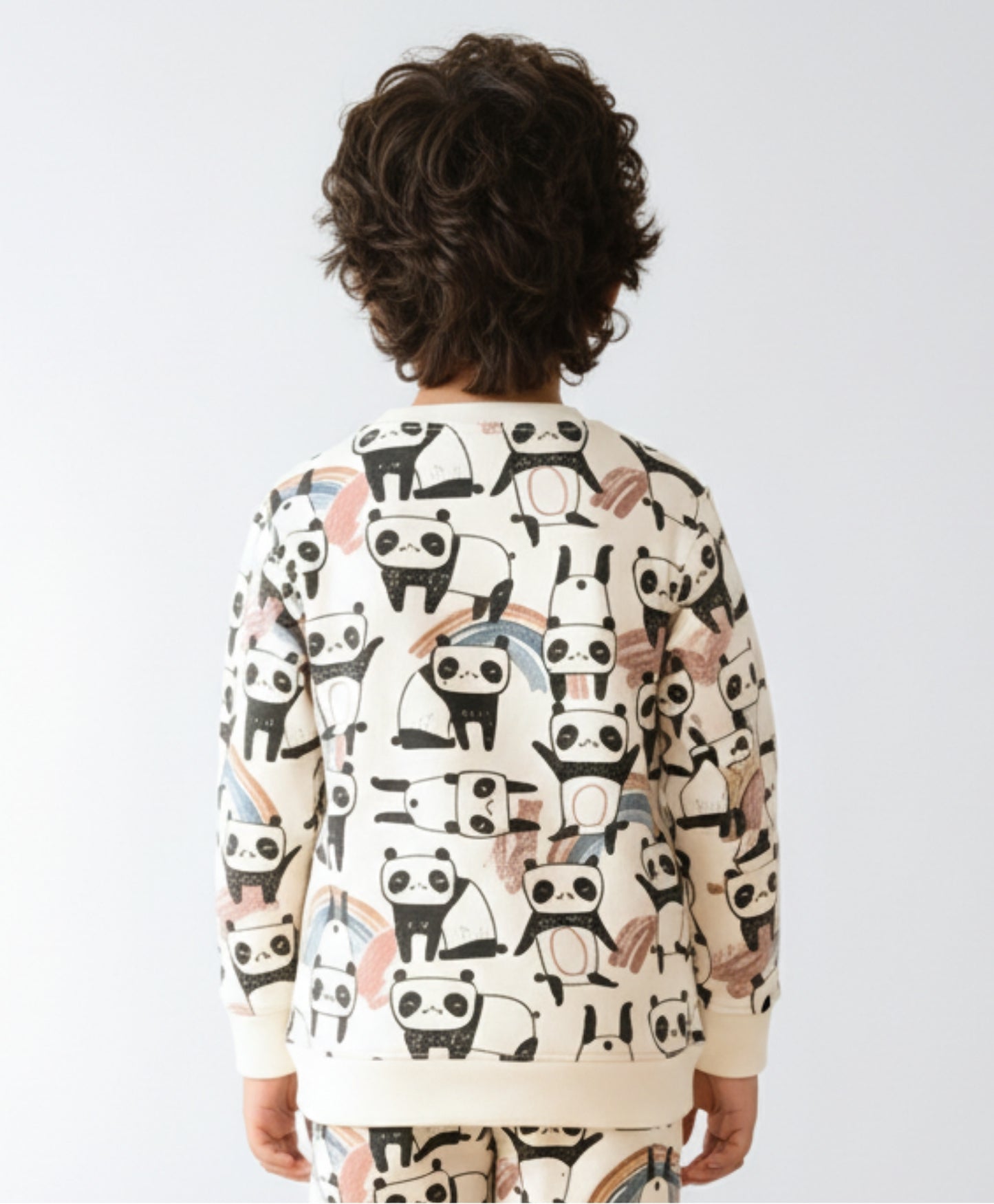 PANDA FLEECE BOYS SWEATSHIRT - WHITE