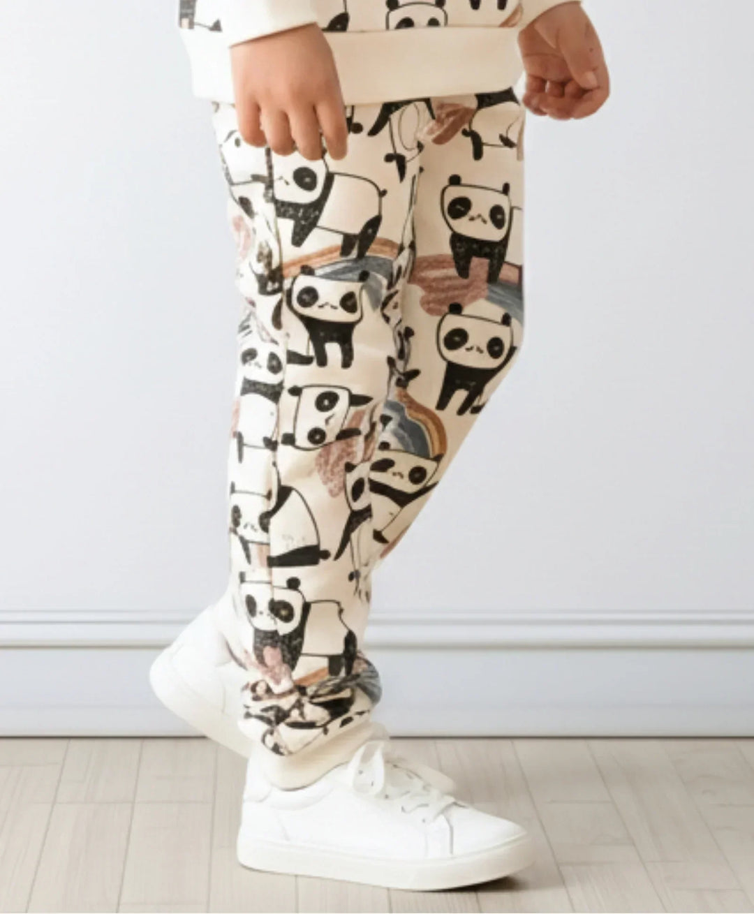 PANDA FLEECE BOYS JOGGER - WHITE - Anthrilo 