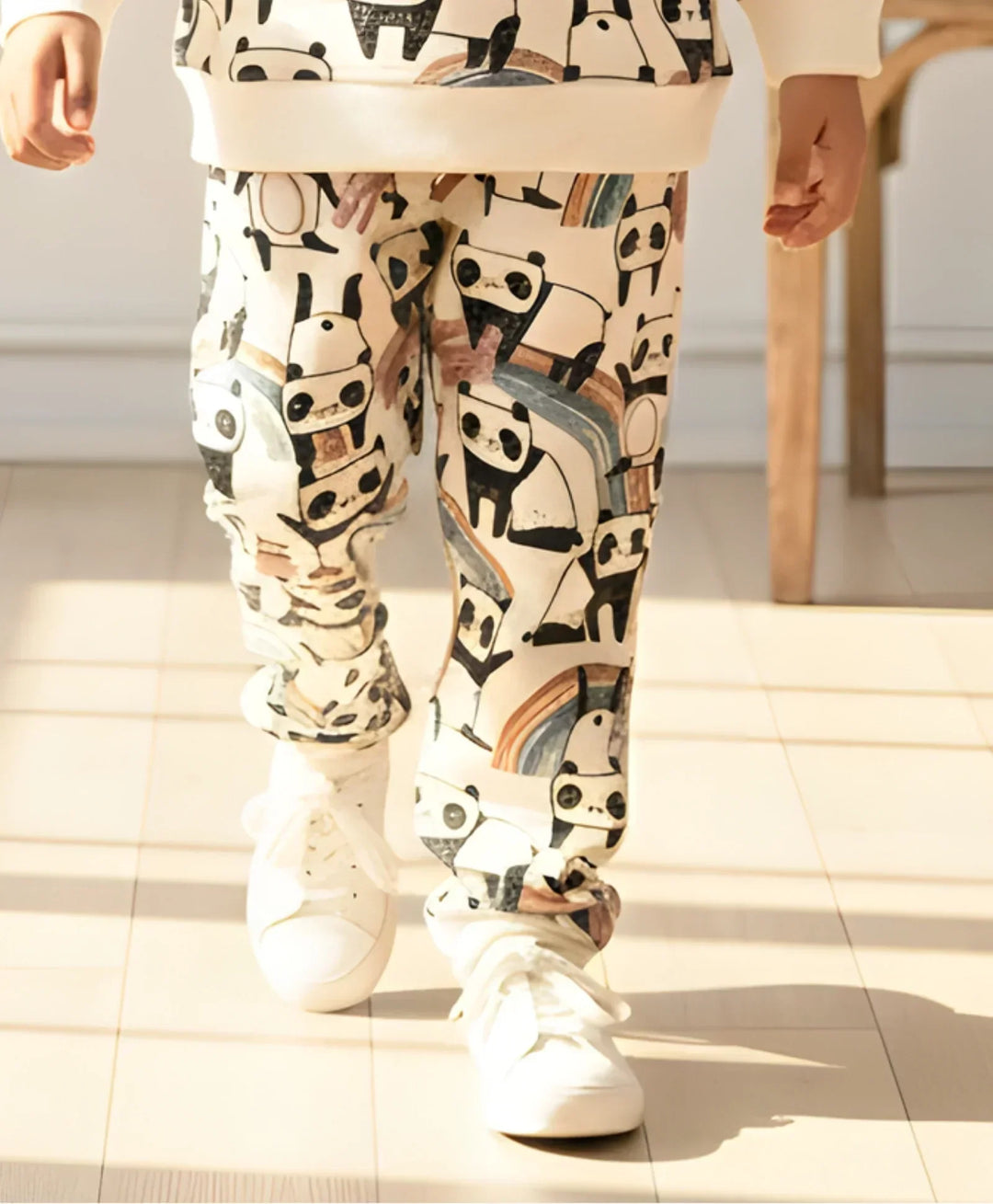 PANDA FLEECE BOYS JOGGER - WHITE - Anthrilo 