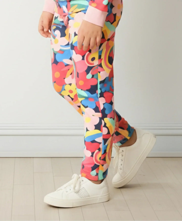 FUN FLORAL FLEECE JOGGER - PINK - Anthrilo 