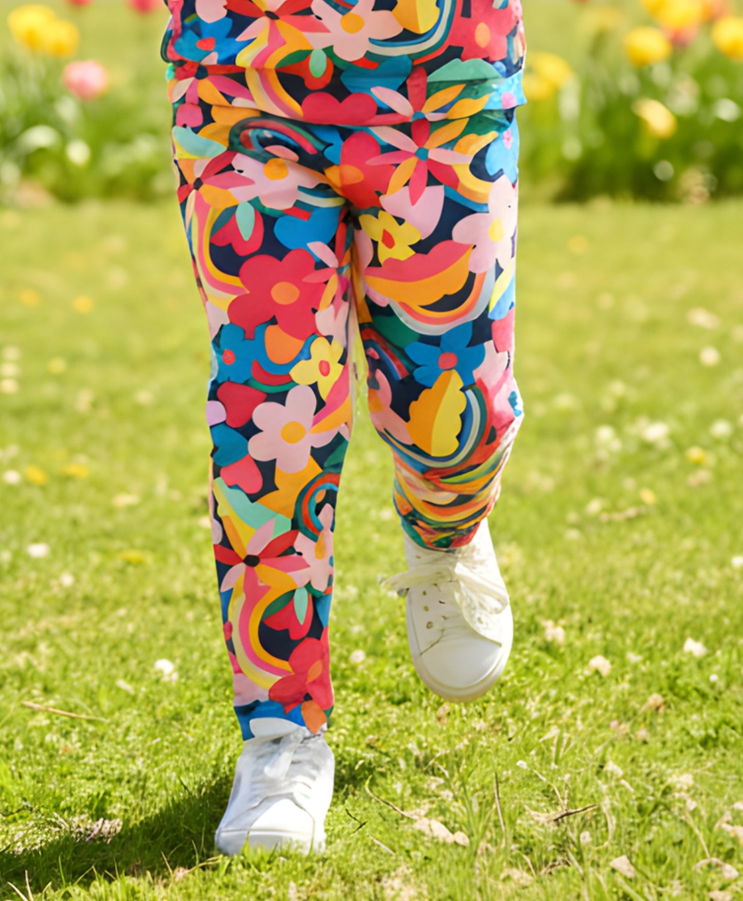 FUN FLORAL FLEECE JOGGER - PINK
