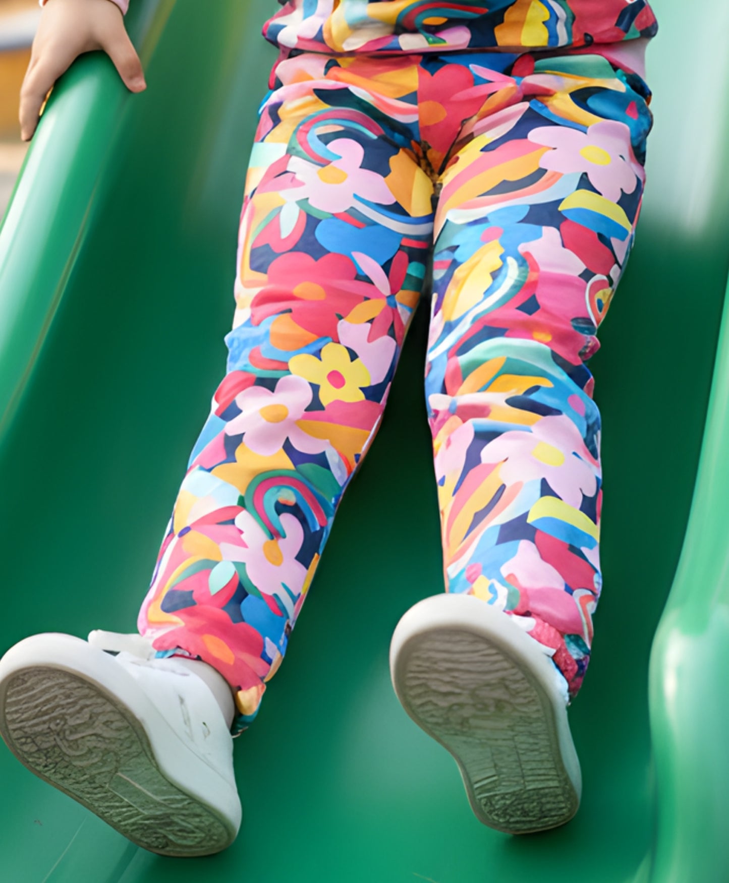 FUN FLORAL FLEECE JOGGER - PINK