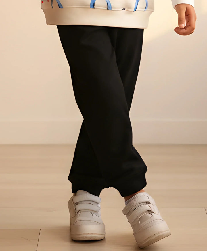 BLACK FLEECE WARM BOYS JOGGER - BLACK - Anthrilo 
