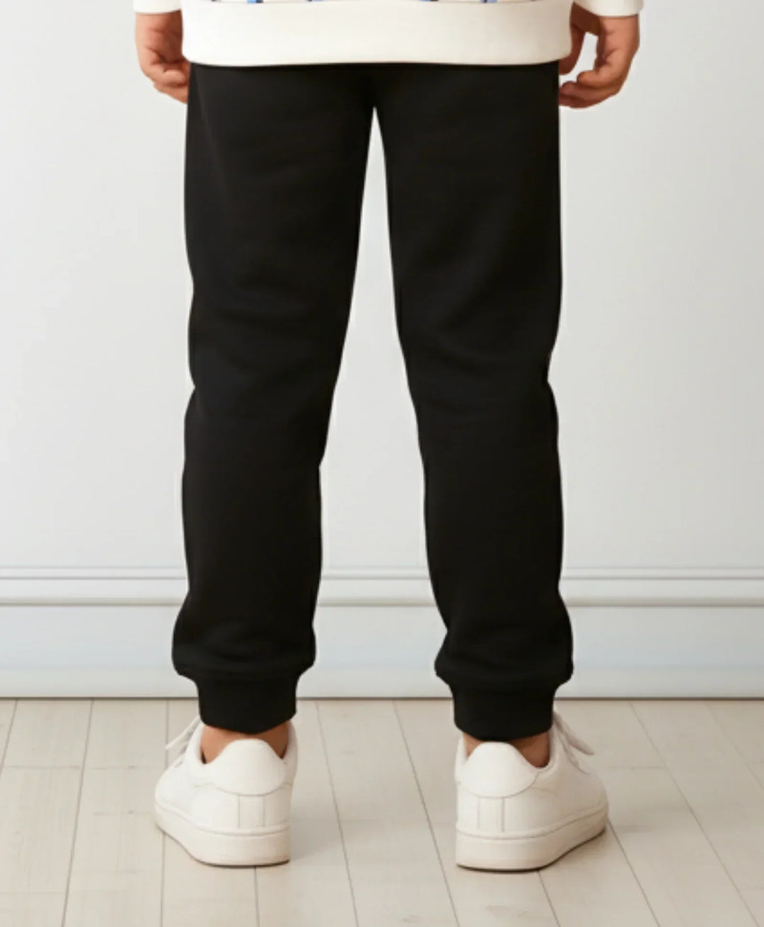 BLACK FLEECE WARM BOYS JOGGER - BLACK - Anthrilo 