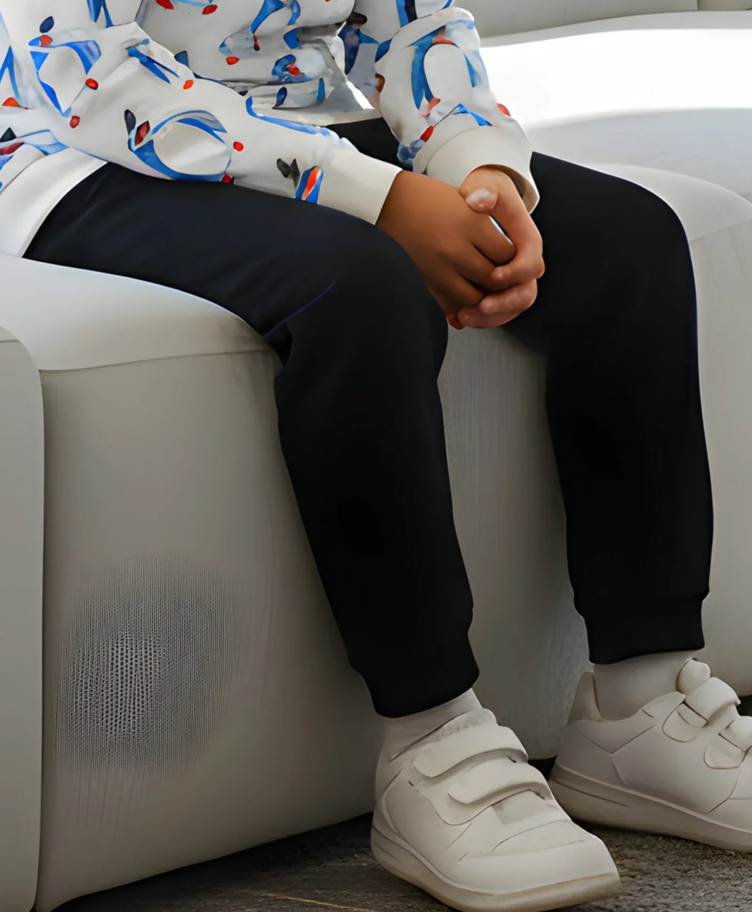 BLACK FLEECE WARM BOYS JOGGER - BLACK - Anthrilo 