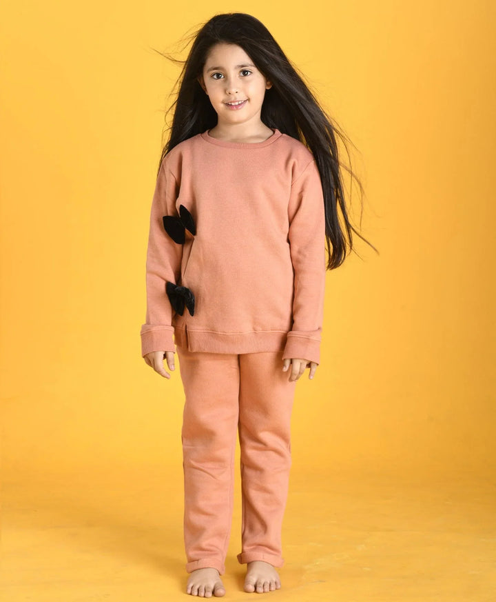 SAND BOW SWEATSHIRT JOGGER SET (FLEECE) - Anthrilo 