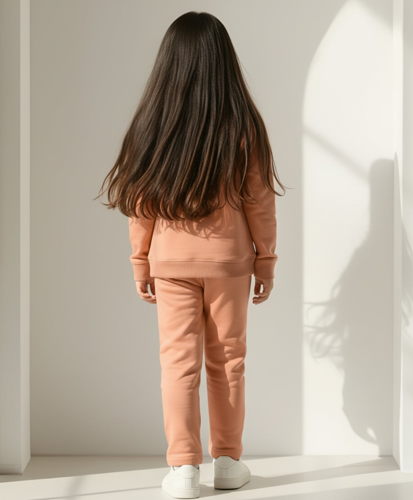 SAND BOW SWEATSHIRT JOGGER SET D (FLEECE)