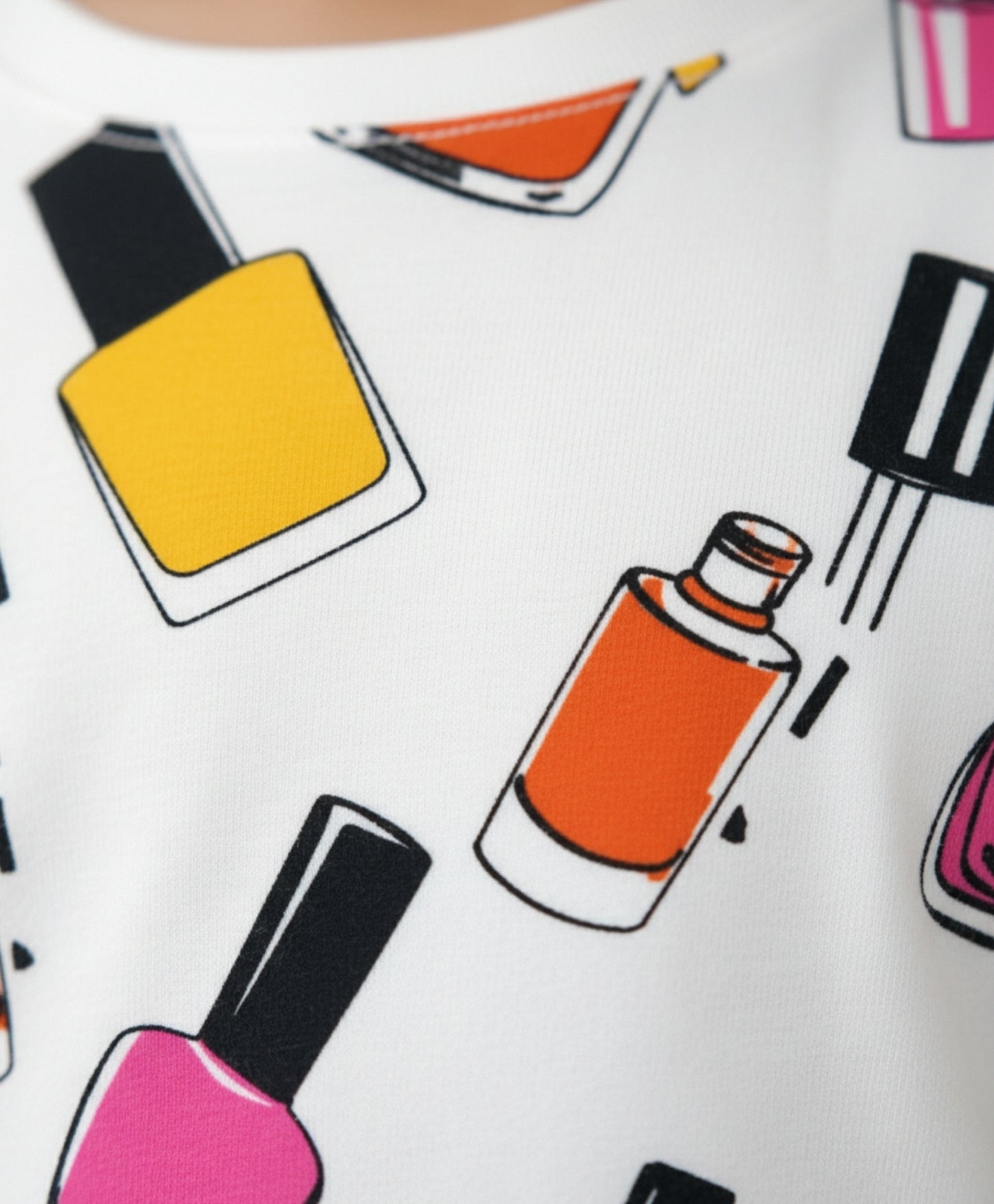 NAIL PAINT LONG SLEEVES PYJAMA SET - WHITE - Anthrilo 