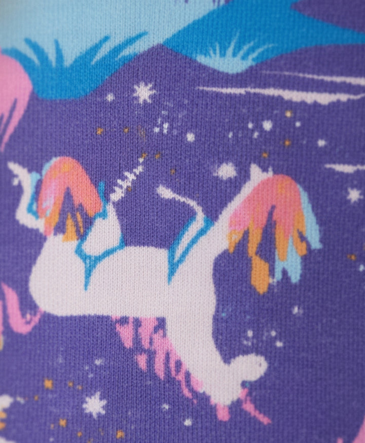 UNICORN PLANET SLEEPWEAR SHORTS SET - PURPLE - Anthrilo 