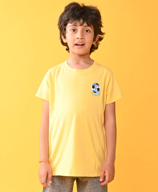 ARGENTINA YELLOW SHORT SLEEVES T-SHIRT - YELLOW