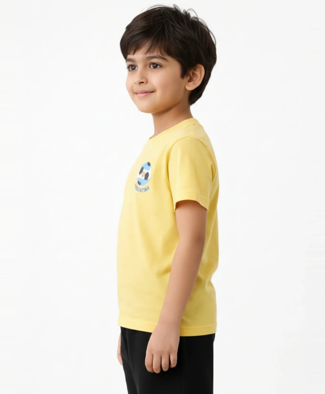 ARGENTINA YELLOW SHORT SLEEVES T-SHIRT - YELLOW - Anthrilo 