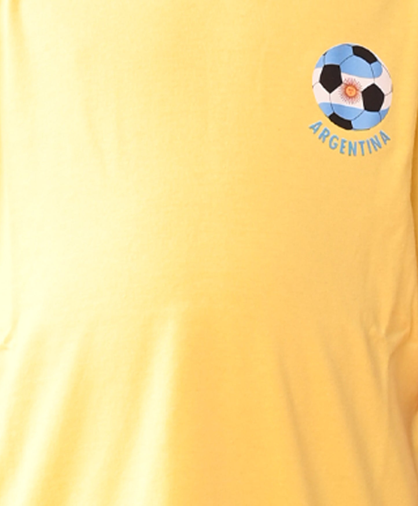 ARGENTINA YELLOW SHORT SLEEVES T-SHIRT - YELLOW