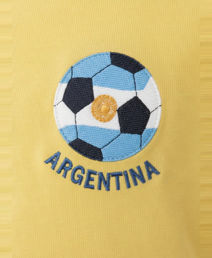 ARGENTINA YELLOW SHORT SLEEVES T-SHIRT - YELLOW - Anthrilo 