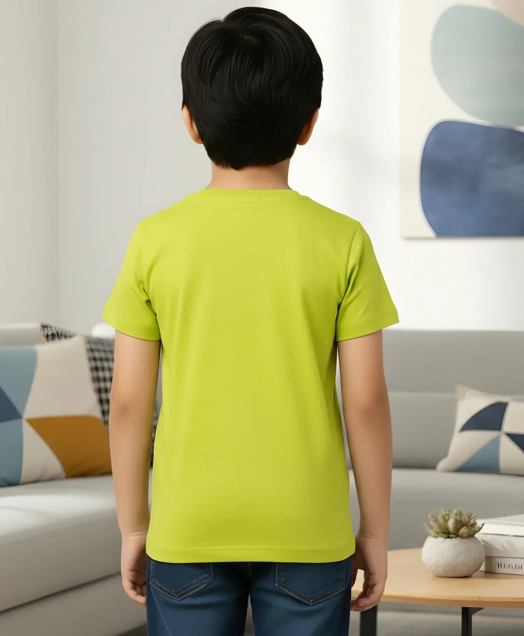 ZEBRA LIME SHORT SLEEVES T-SHIRT - LIME - Anthrilo 