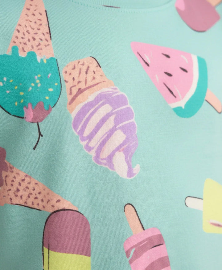 ICECREAM AQUA NIGHT DRESS - AQUA - Anthrilo 