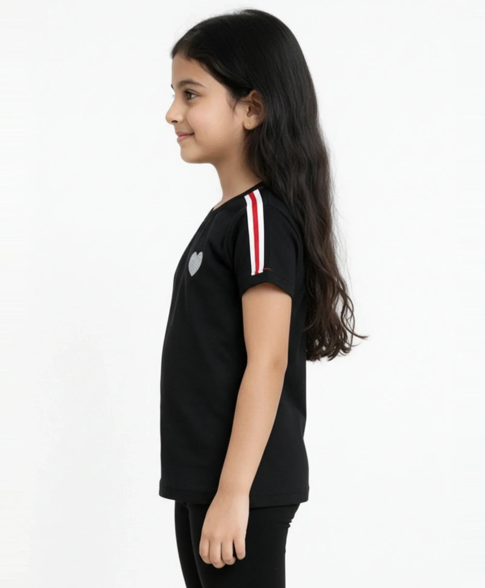 BLACK HEART TOP - BLACK - Anthrilo 