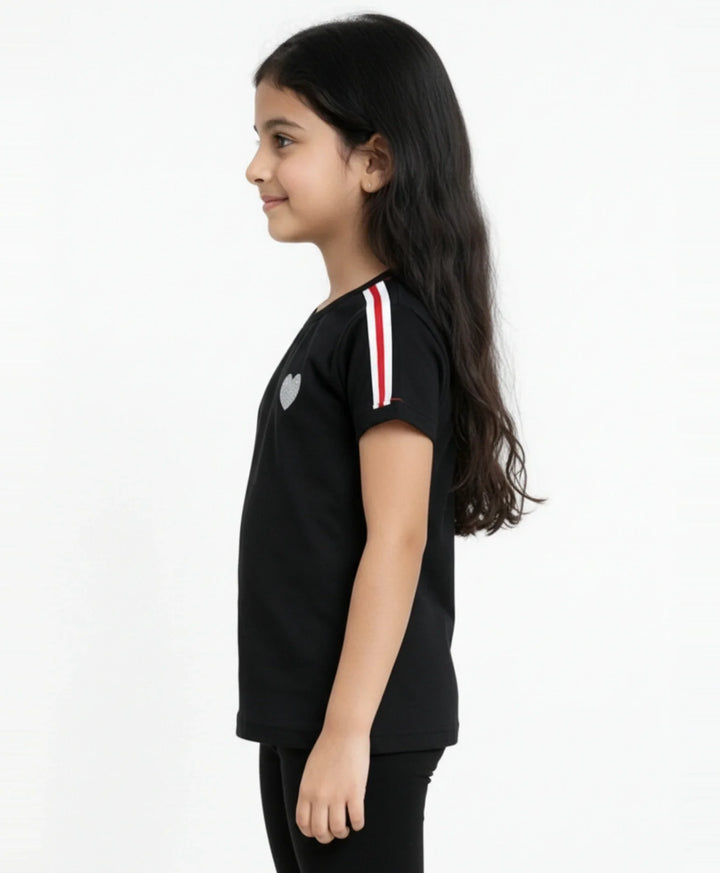 BLACK HEART TOP - BLACK - Anthrilo 