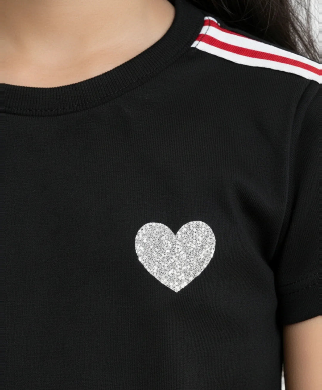 BLACK HEART TOP - BLACK - Anthrilo 