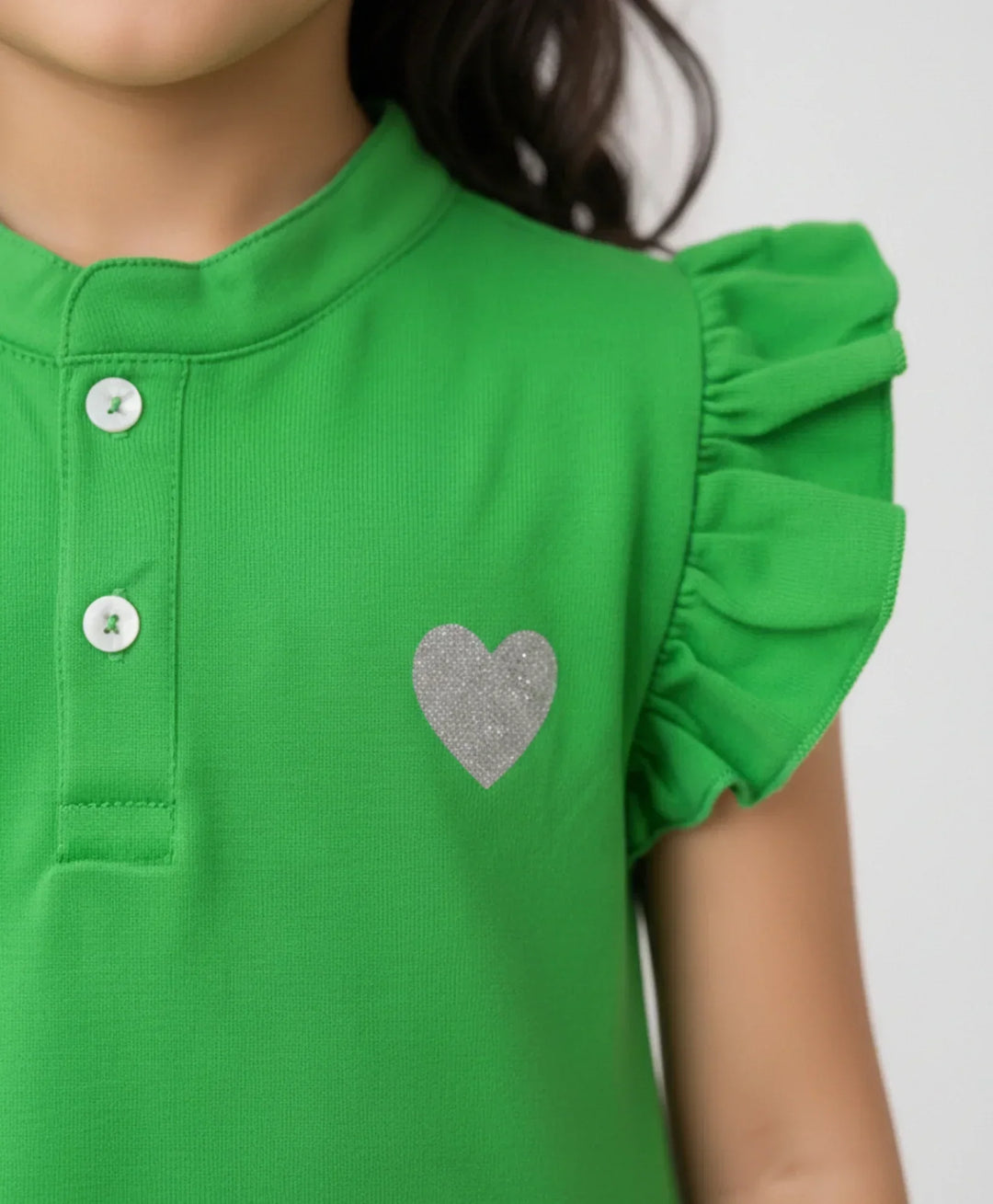 GREEN HEART DRESS - GREEN - Anthrilo 
