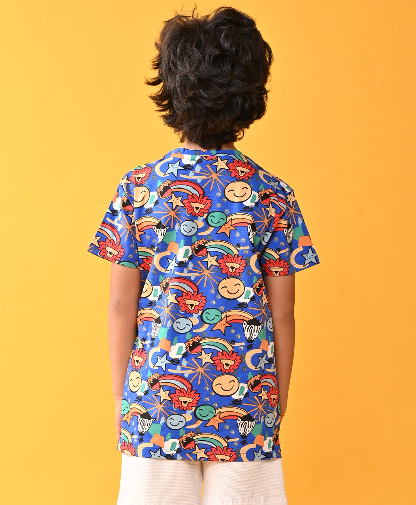 ANIMAL SHORT SLEEVE T-SHIRT - BLUE