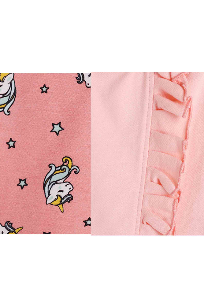 PINK FRILL AND UNICORN STAR SHORTS (PACK OF 2)